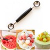 2 in 1 Stainless Steel Melon Ballers Melon Scoop,Double-Sided Fruit