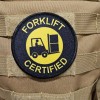 Forklift certified meme 3" circle hook & loop tactical patch