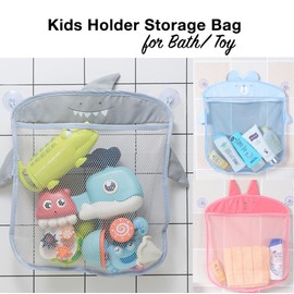 Compartment Large Bath Toy Organizer for Tub, Capacity Upgrade Bath Toy Storage and Holder, Bathtub Toy Holder for Easy Access and Sorting of Toys. (Grey)