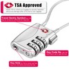 ZHEGE TSA Lock for Luggage 3 Digit Combination Cable Lock