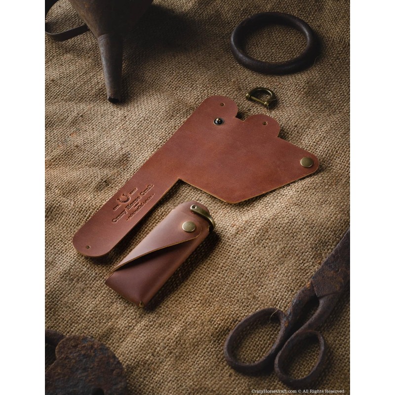 Crazy Horse Craft, Minimalist Wallet and Key Ring in Package,
