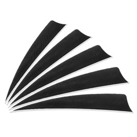 PATIKIL Arrows Vanes 30 Pack 4 Inch Arrow Turkey Feather Fletch Right Wing Fletching Black for DIY Target Shooting