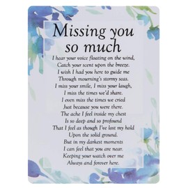 Widdle Celebrations Missing You so Much Waterproof Graveside Memorial Card - TY196