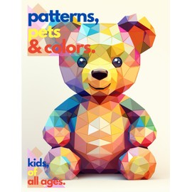 Patterns, pets and colors. Large Print, cute animals with geometric patterns.