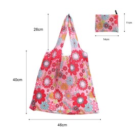 Jagowa 1 Piece Large Shopping Bag Square Bag Portable Folding Tote Bag Floral Cloth Bags Daily Casual Reusable Grocery Eco-Friendly Bag (Style A)