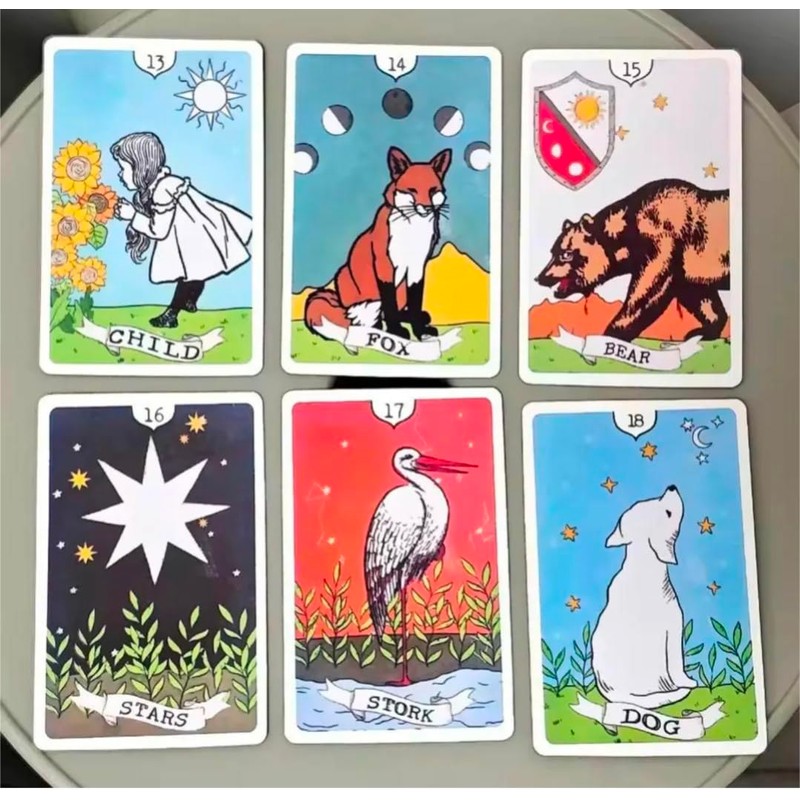 Pixie Wispearl Norman Cards, Pamela Coleman Smith Style Illustration, Set