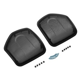 XMT-MOTO Pair Saddlebag Lid Speakers Grill Fit For Indian Chieftain Limited 2019-2024,MATTE BLACK