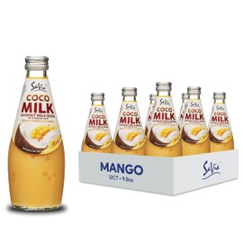 Savia - Coconut Milk Drink, Quality Coconut-Based Beverage, Made with Real Coconut Pulp & Natural, Delicious & Refreshing, Vegetarian, Gluten-Free(9.8oz, 12-Pack) (Mango)