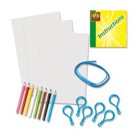 SES Creative 14294 Shrink Film - Dino Keyring - Creative Craft Set for Children from 5 Years - Create and Shrink Designs in the Oven - Perfect for Crafts and Playing