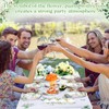 Ganeen 3 Pcs Green God Bless Baptism Tablecloth Disposable Plastic