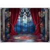 YCUCUEI 7x5ft Fabric Halloween Vampire Medieval Castle Backdrop Gothic Window