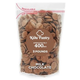 Kidu Pantry Melting Chocolate Wafers Bulk In Resealable Bag (Milk New, 2 Pound)