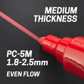 Posca PC-5M Pale Pack of Paint Markers (Pack of 9) Multisurface Water Based Paint Pens with Medium 1.8-2.5mm Bullet Acrylic Tips for Adult Colouring Books, Art and Crafts with 4 Stickers