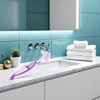Jinshining Purple Premium Denture Cleaning Brush Set with Multi-Layered Bristles