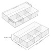 JessLab Acrylic Drawer Organizer, 2-Pack Clear Storage Boxes with 2