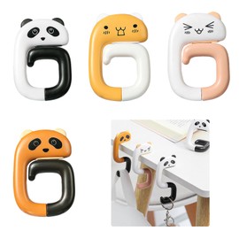 KASESSS Pack of 4 Multifunctional Hooks, Foldable Coat Hooks, Cute Hanging Hooks, Plastic Coat Hooks, Portable Hooks for Hanging, Decorative S Hooks with Non-Slip Block Hook for Home, Office