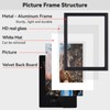 BKABOT 3x4 Picture Frame, Black Metal Photo Frames with HD