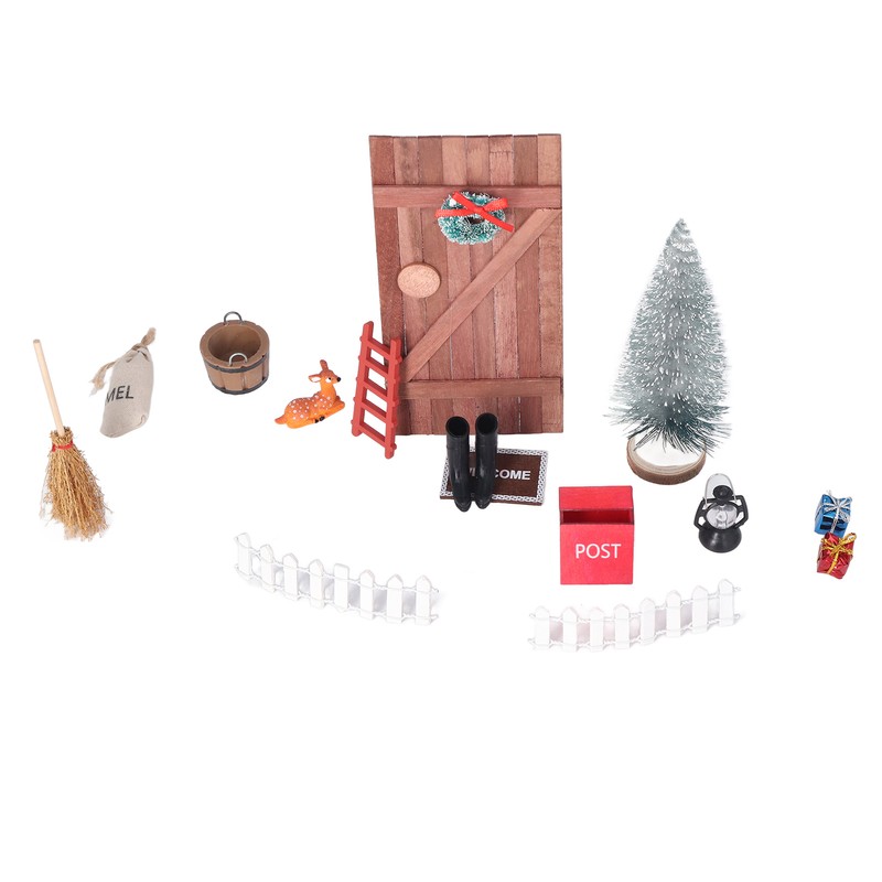 1/12 1/6 Christmas Fairy Door Kit Crafted Exquisite Cute Colourful