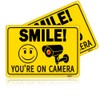 Surveillance Camera Sign, 10x7 inches, ‘SMILE! You’re on Camera’, Premium
