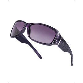 LVIOE Women's Polarised Sunglasses Large Sunglasses with UV400 Protection Category 3, Purple Dark