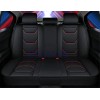 Black Red PU Leather Car Seat Cover Front + Rear
