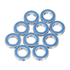 sourcing map 10pcs 6902-2RS Miniature Deep Groove Ball Bearings 15x28x7mm Double Sealed Bearings (Blue) for Electric Motor, Home Appliances, Machinery, P6 (ABEC 3)