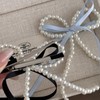 PLwelth Pearl Bow Hair Clips for Women Girls Elegant Cute
