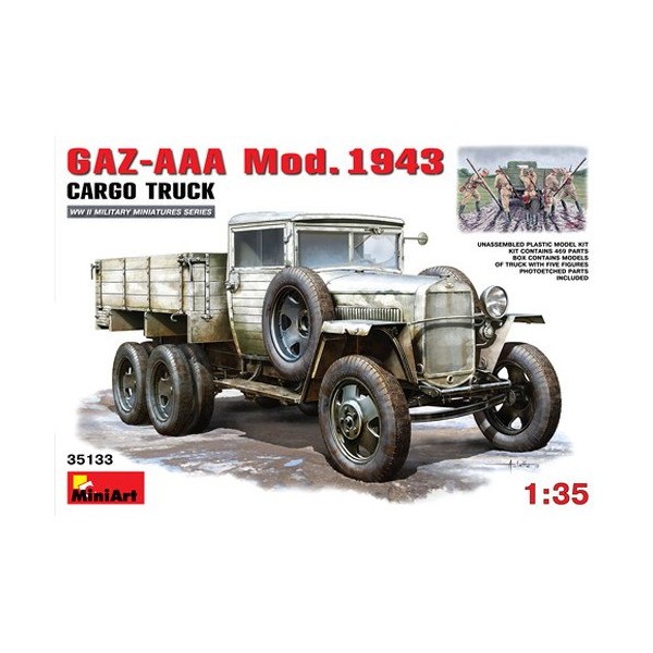 MiniArt 1:35 Scale GAZ-AAA Mod. 1943 Cargo Truck Plastic Model Kit