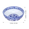 Kichvoe Blue and White Porcelain Bowl 8 Inch Oversize Chinoiserie