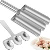 Jindizi Triple Meat Baller Scoop, Stainless Steel Meatball Machine Meatball