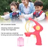 Bubble Gun Automatic Convenient Handle Battery Powered Interesting Fan Function
