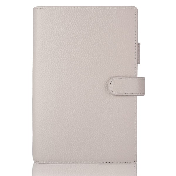 Genuine Leather b6 Planner Cover,Personal Organizer with Pen Loop,Card Slots,Zipper