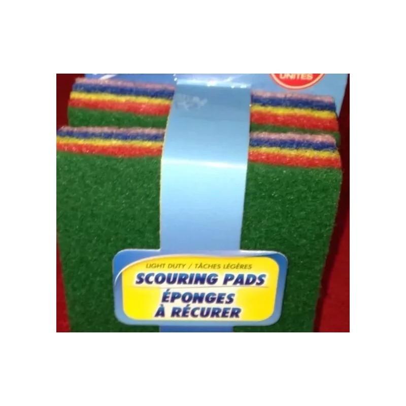 SCRUB BUDDIES Pack of 8 Scouring Pads 4x6 Inch For