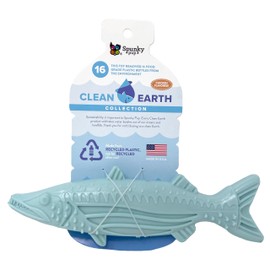 Spunky pup Clean Earth Heavy Duty Dog Chew Toys for Aggressive Chewers - Recycled, Made in USA, Barracuda