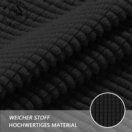 HOMECOVER Chair Covers, Set of 4, Stretch Jacquard Chair Covers, Chair Covers for Dining Room Chairs, Universal, Removable Chair Cover for Dining Room, Hotel, Kitchen, Black, Set of 4