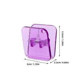 STOBOK 14pcs Transparent Folder Decorative Binder Decked Accessories Black Binder Metal Paper Clamps Utility Paper Clamp Plastic Paper Clamp Work Accessory Office Supply Sealing Clip Bill