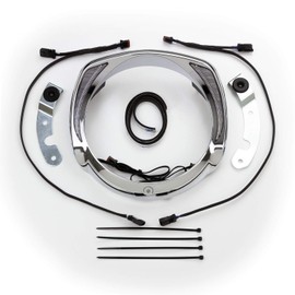 CIRO Fang® LED Headlight Bezel Chrome with Amber Turn Signal