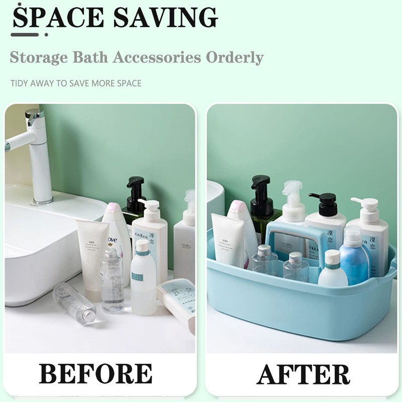 Haundry Large Cleaning Supplies Caddy with Handle, Plastic Storage Bucket