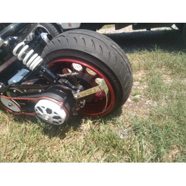 EACCESSORIES EA Curved License Plate Relocation Holder Bracket for Honda Ruckus 50 2001-2025 - Shock Bolt/Spool Tag Mount - Lightweight, Highly Durable, Rustproof