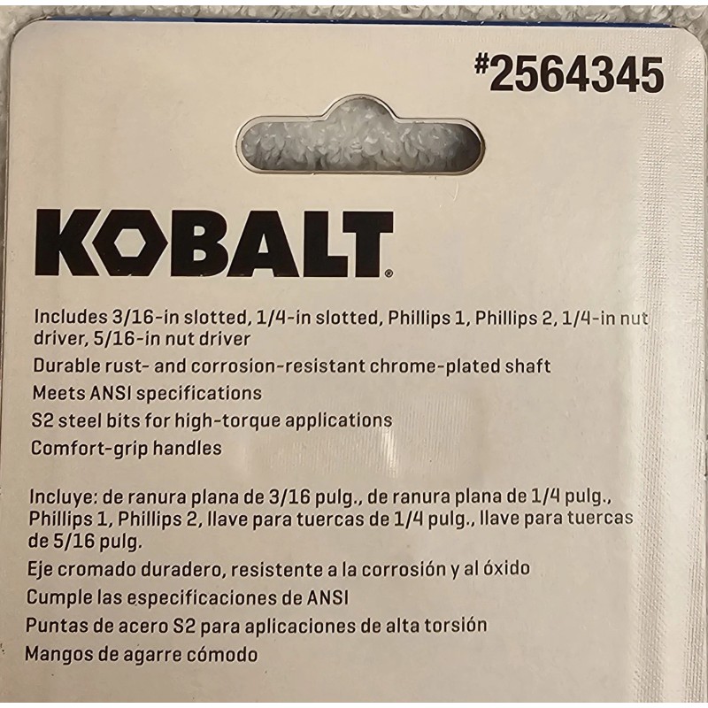 Kobalt # 2564345 Multi-Bay Screwdriver 6-in-1 Multi Tool Set Chrome