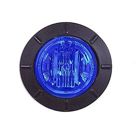 Maxxima M09400BCL Blue 1-1/4" Round LED Clear Lens Courtesy Marker Light