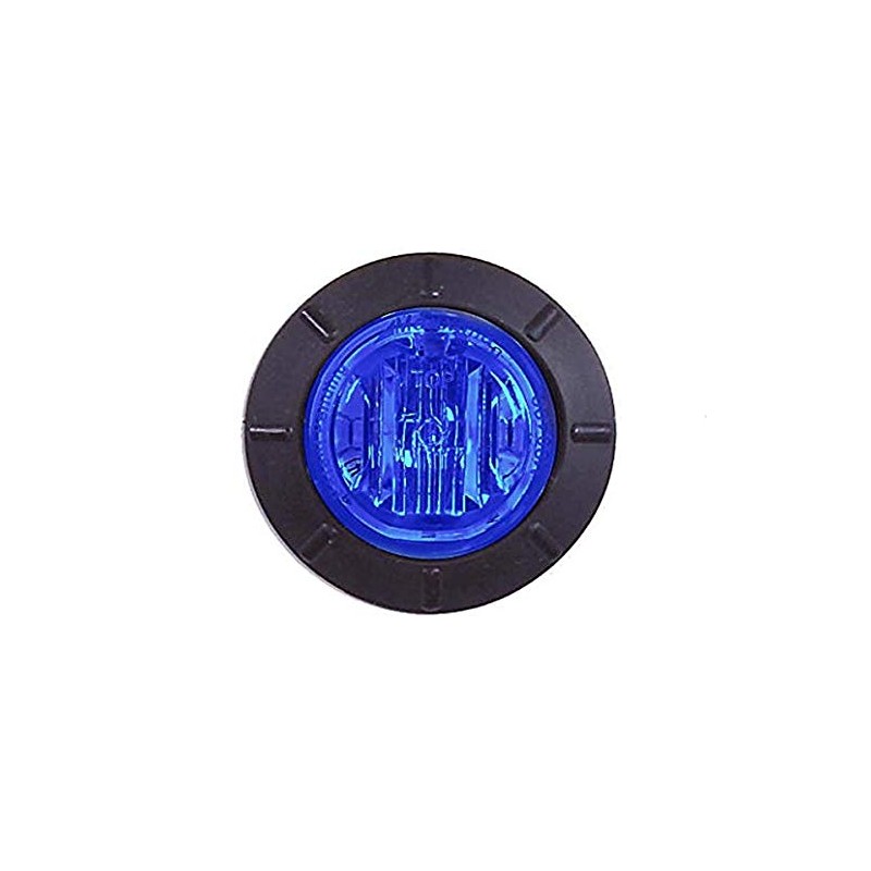Maxxima M09400BCL Blue 1-1/4" Round LED Clear Lens Courtesy Marker