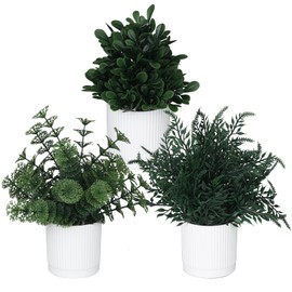 TOTOGA Fake Potted Plants Artificial Plants for Home Offices Decor 3 Package