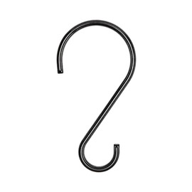 Utopia Alley Shower Rings, Shower Curtain Rings for Bathroom, Rustproof Zinc Shower Curtain Hooks Rings, S Shaped Hooks for Shower Curtains, Set of 12 (Black)