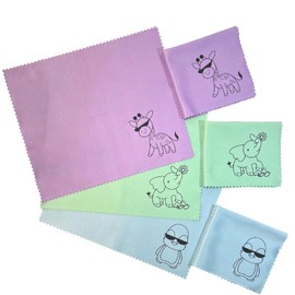 Cute Animal Premium Microfiber Eyeglass Cleaning Cloth – 6 Pack | Ultra-Soft, Reusable Lens & Screen Cleaner for Glasses