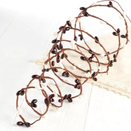 Vine Set of 4 Single Vine Burgundy and Cream Pip Berry Garlands - 60 inches each