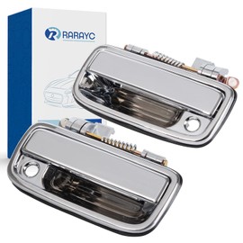 RARAYC Exterior Door Handle Chrome Replacement for Toyota Tacoma 1995-2004,Toyota Hilux 2004-2012 Replaces# 69220-35020, 69210-35020 Outside Front Driver & Passenger Side with Key Hole