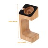 NOLITOY 1Pc Bamboo Smart Watch Charging Stand Elegant Durable Charging