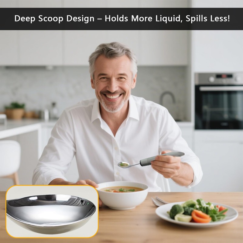 Weighted Adaptive Utensils, 4 Pcs Adaptive Utensils for Hand Tremors