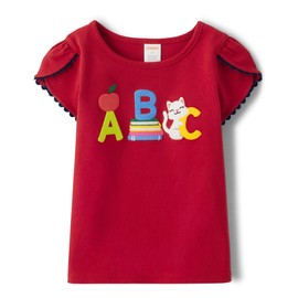 Gymboree,and Toddler Embroidered Graphic Short Sleeve T-Shirts,ABC - School,7